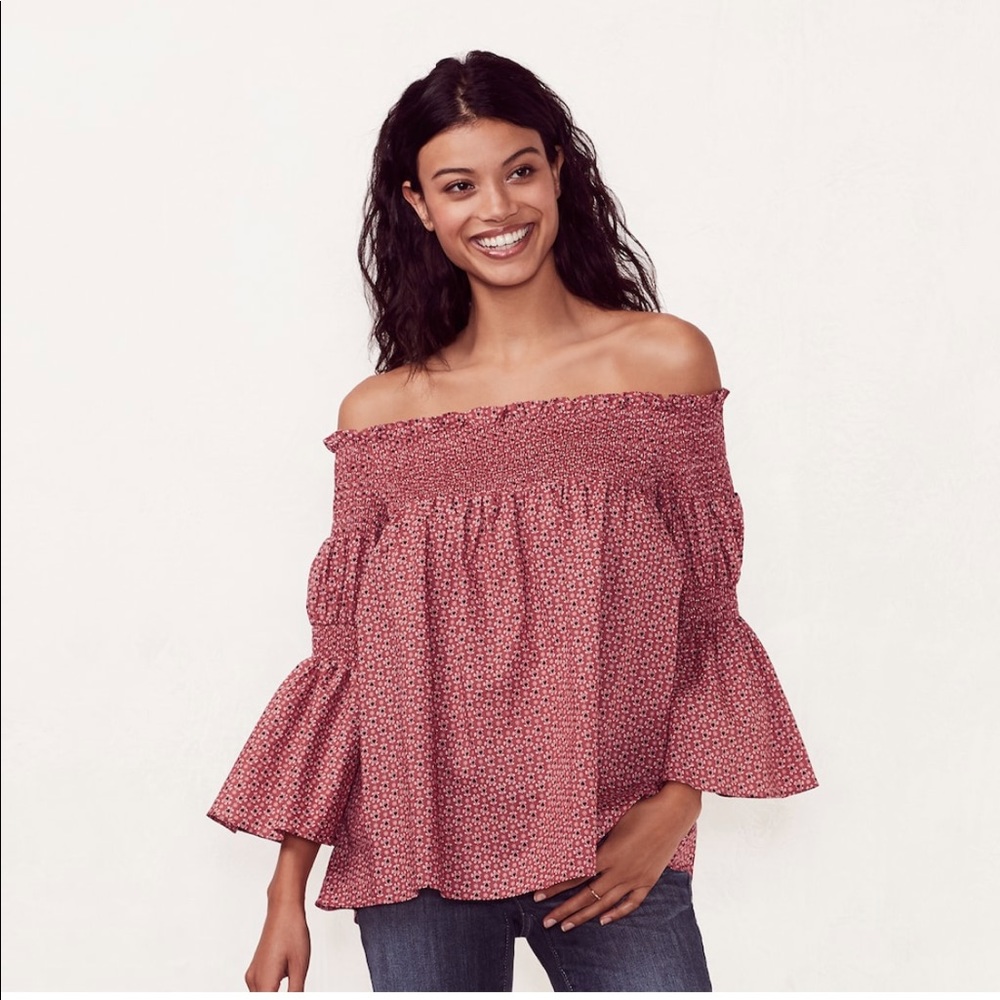 Lauren Conrad off the shoulder top